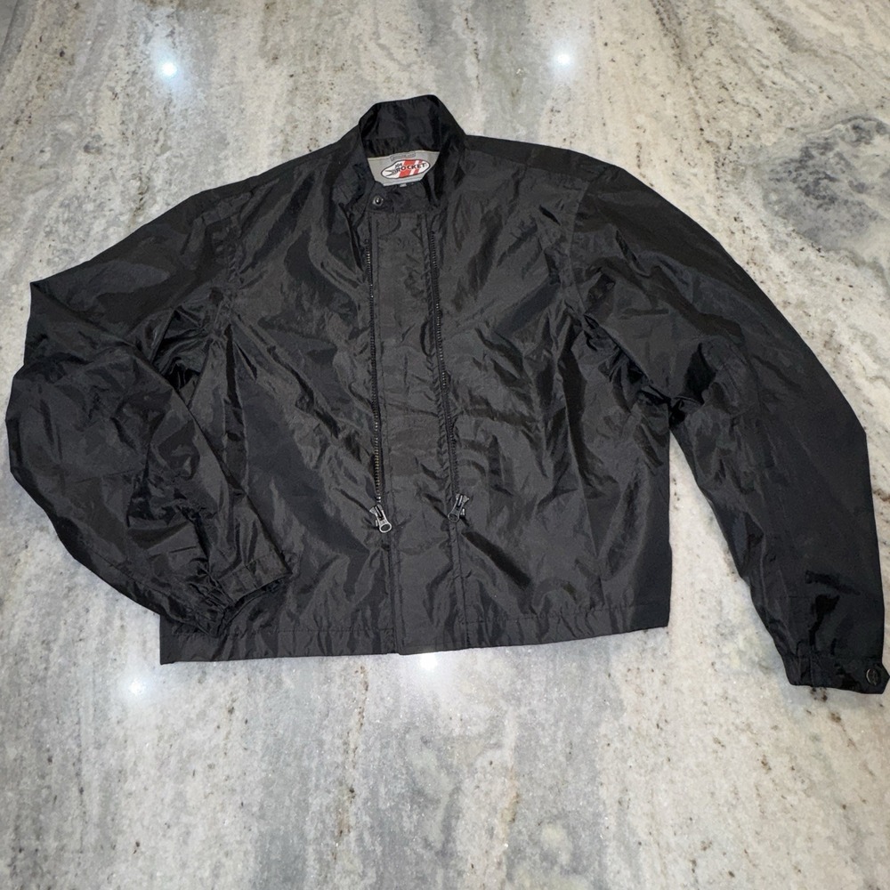 Joe Rocket Mens Sz L Motorcycle Jacket Liner Black Detachable Windbreaker Zip Up